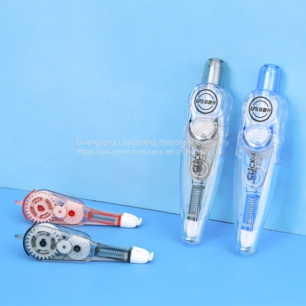 Factory OEM Office School Kids Refillable Correction Tape 5mm*6M Click Type White Out Tape photo-3