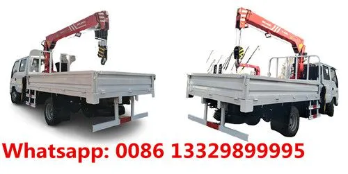 HOT SALE! ISUZU Brand Double Cabs 4*2 LHD120hp Diesel 2T Cargo Truck With Crane photo-2