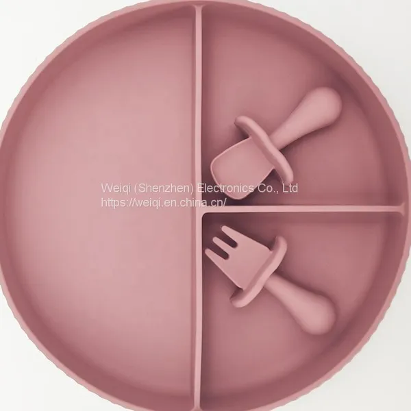 Silicone Baby Divided Plate Suction Feeding Plate Set photo-4
