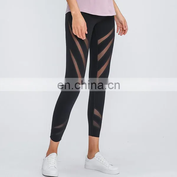 Women Spring Summer Workout Clothing Sexy Mesh Capris Yoga Tight Pants Leggings for Women Fitness photo-4
