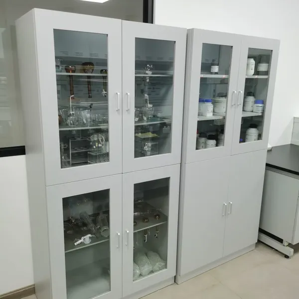 Laboratory All-Wood Glassware Cabinet Solid Wood Utensil Cabinet photo-4
