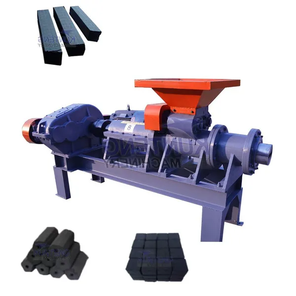 Extrudeuse de charbon de forme de bâtonnet, machine de formage de poudre de charbon de coque de noix de coco EPC