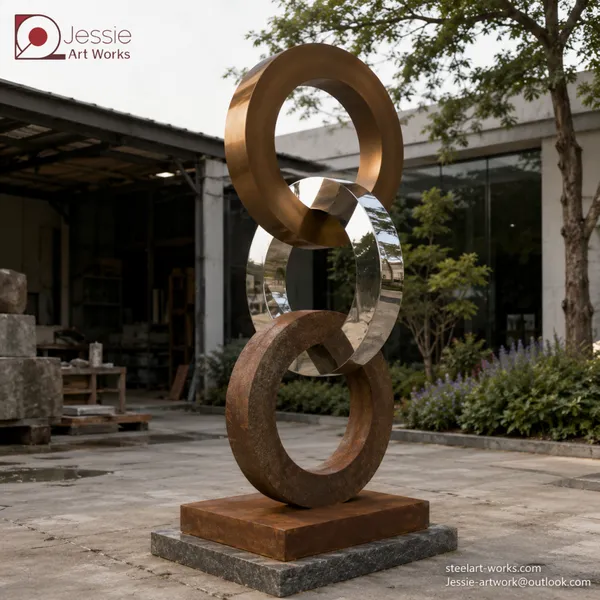 Corten Steel Lion Sculpture for Public Art Project photo-5