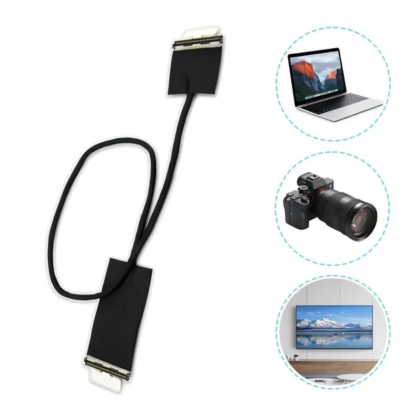 Micro Coax LVDS Cable  42AWG 30 Pin 0.5mm 100mm Cable Saaembly for Embedded Display Drone