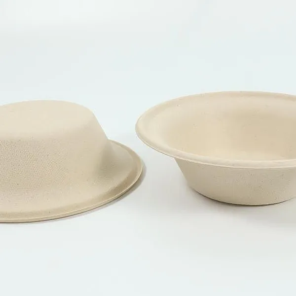 Restaurant Salad Soup Disposable Bowl, Biodegradable Plant Fiber, Bulk Sizes 500ml 1000ml photo-5