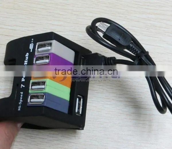 USB 2.0 Drive Port Power Adapter 7 Ports Hub For Computer Laptop Accessory photo-4