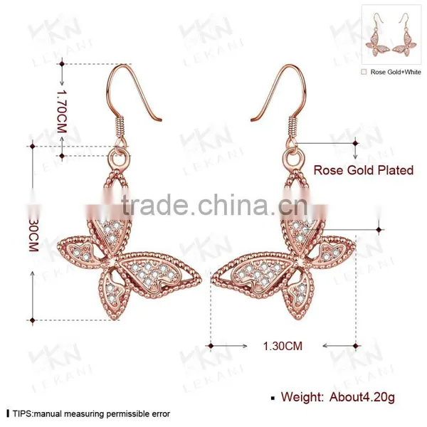 2015 New Arrival Butterfly Shape Arabic Gold Earring Designs for Girls photo-4