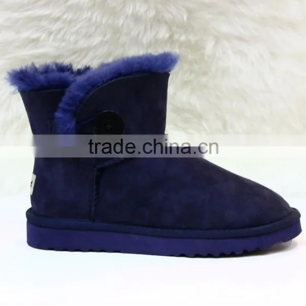 2016 HFUGG the Fashion Single Button Plain Snow Boots