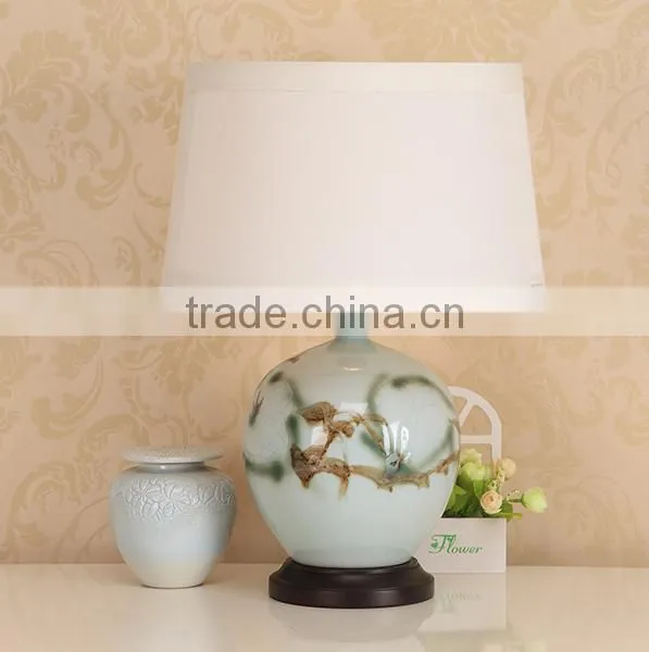 Aqua Decorative Porcelain Lamp for Room photo-2