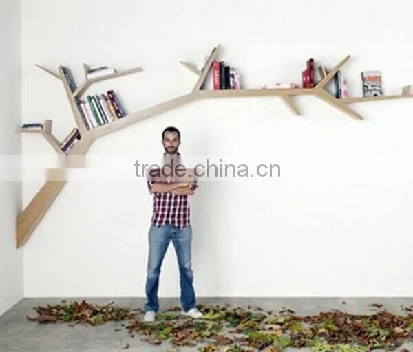 New Design Style Wood Decorate Bookcase /tree Style Bookshelf photo-4