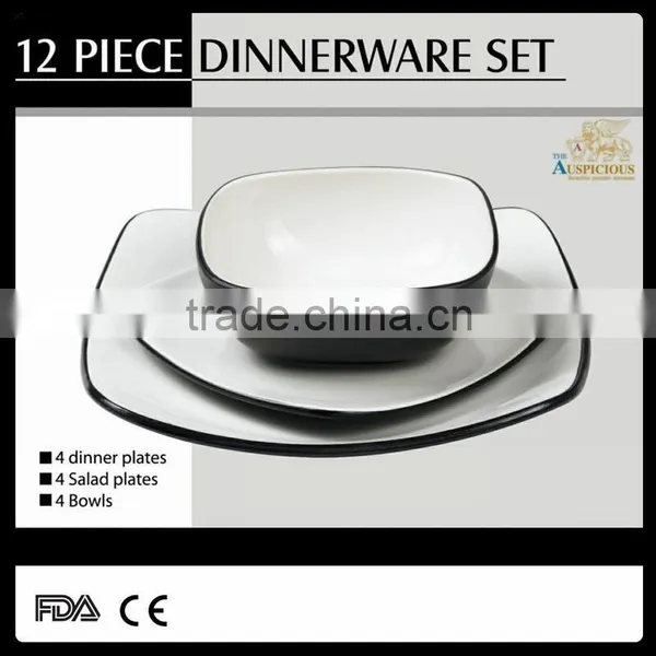 the Popular 12 Pcs Stoneware Glazed Dinner Set photo-5