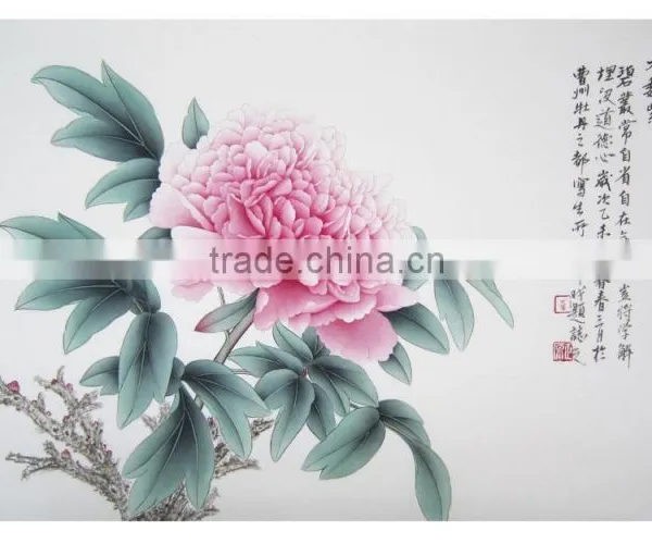 Pure Handmade Diy Painting by Numbers Famous Art Paintings Peony Paintings photo-2