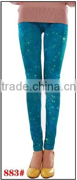 Purple Nebula Aurora Space Print Yoga Galaxy Sport Leggings photo-2
