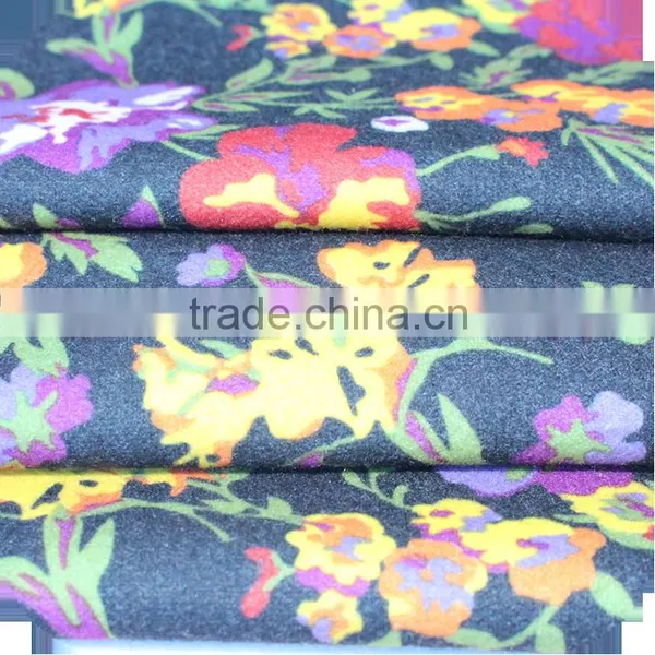 Plain Polyester Viscose Heavy Weight Outdoor Flower Print Women Fabric photo-4