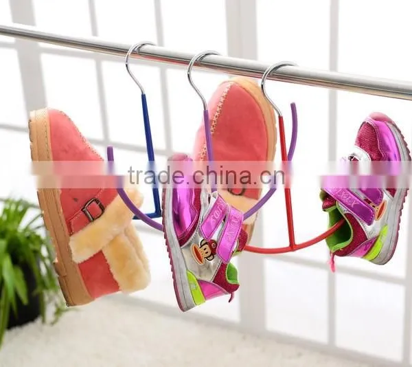 Non-slip Pvc Coating Metal Hanging Shoe Rack photo-2