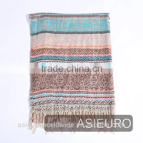 Fancy Colors Viscose Yarn Dyed Stole, BSCI and Sedex photo-2