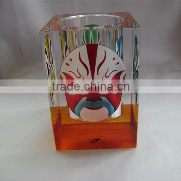 Custom Design Chinoiserie Office Crystal Pen Holder photo-2