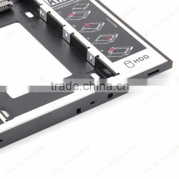 Wholesale Price 9.5mm SATA 2nd HDD SSD 2.5" Hard Drive Caddy for Laptop DVD-ROM Optical Bay Aluminum and Plastic Quality Choice photo-4