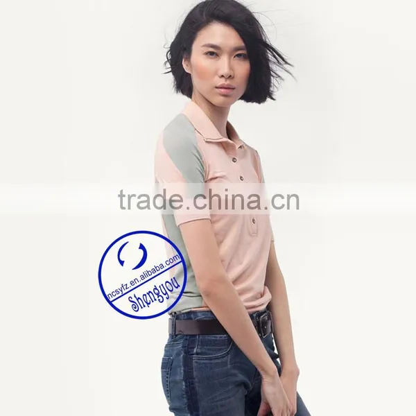 High Quality 100 Cotton Plain Polo t Shirt for Women photo-2