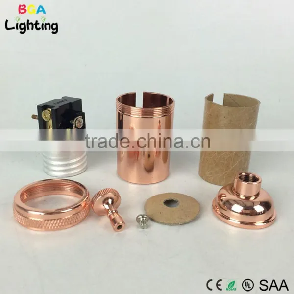 E26 Brass Indoor Pendant Light Socket With Switch for Suspension Pendant Light photo-5