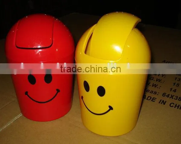 BT011 Desktop Round Plastic pp Mini Trash Can photo-6