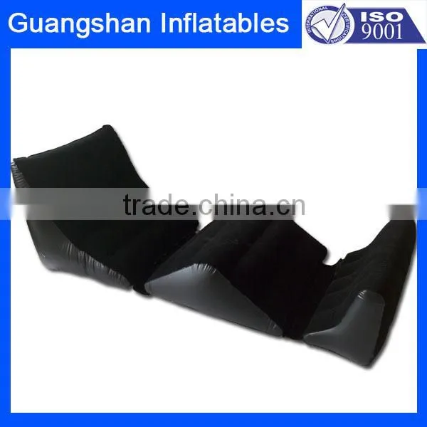Portable Inflatable Flocked Back Neck Cushion Wedge Chair Mattress