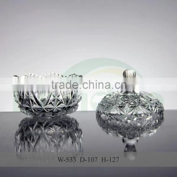 Fancy Antique Crystal Dry Fruit Unique Shape Glass Bowls With Glass Lids Quality Choice photo-2