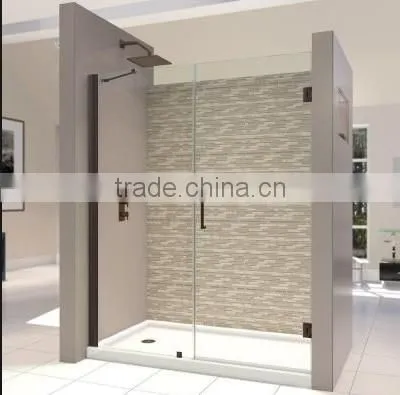 Hinged Shower Door Clear Tempered Glass Pannels for Bathroom CE ANSI Approved 6mm 8mm 10mm photo-6