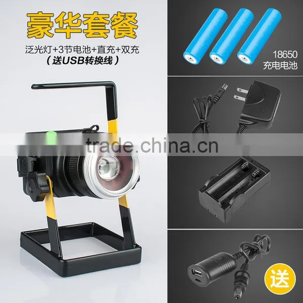 Outdoor Zoom Led Floodlight With Power Bank Fuction Camping Light