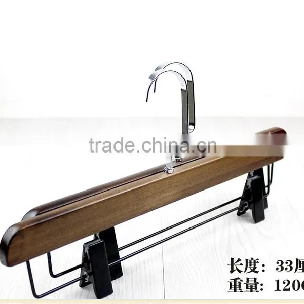 LP156 Clothes Hanger With Velvet Pants Bar Wooden Pant Hanger for Hot Sale Quality Choice photo-3