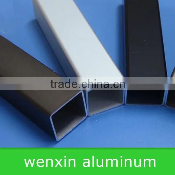 Silver Oxidiztion Aluminium Square Tube and Black Aluminum Square Tube