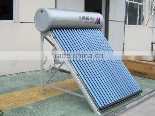 Non Pressure Vacuum Tube Color Steel Water Heater 100L To 420L Solar Hot Water photo-2