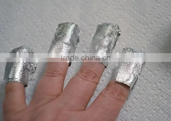 Embossed Pre-cut Nail Foil With Cotton for Remove Glitter Nail Polish