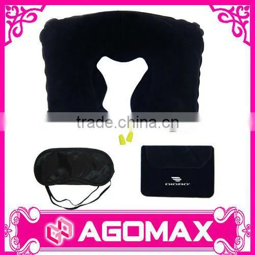 Inexpensive Novelty Gift Durable Airline Eyemask Pillow Travel Kit photo-2