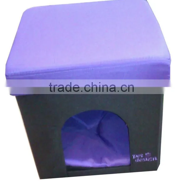 Oxford Fabric Foldable Storage Ottoman Pet House
