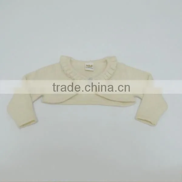 TYCH002 Kids' Wool+ Angora +Polyamid Ruched Neck Long-sleeve Cardigan Sweater Outwear With One Button