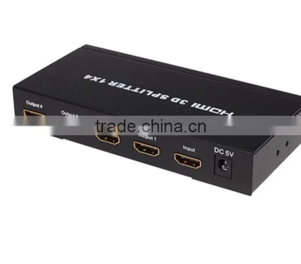 High Quality K 3D 1080p Support 1 in 4 Out HDMI Splitter Compatible HDCP HDMI Splitter 1x4 1.3V 1.4V photo-2