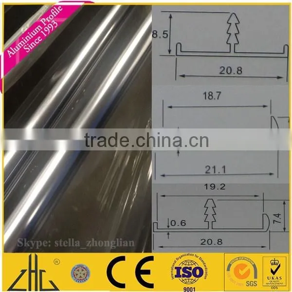 Wow!! Aluminium Profile Hole CNC Factory/shower Enclosure Aluminium Profile in Foshan/polished Shining Aluminium Profile uv Trim photo-2