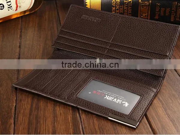 New Mens Leather Bifold Long Wallet Purse Clutch Handbag Credit Card Holder photo-5