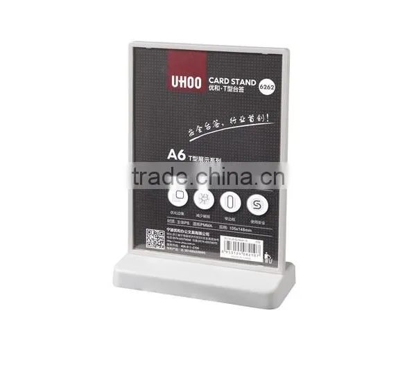 UHOO Table Card Display Plastic Upright Menu Ad Frame