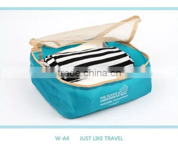1pc New Arrivel Waterproof Travel Closet Organizer Sock Clothes Storage Bags Polyester Underwear Bag photo-2