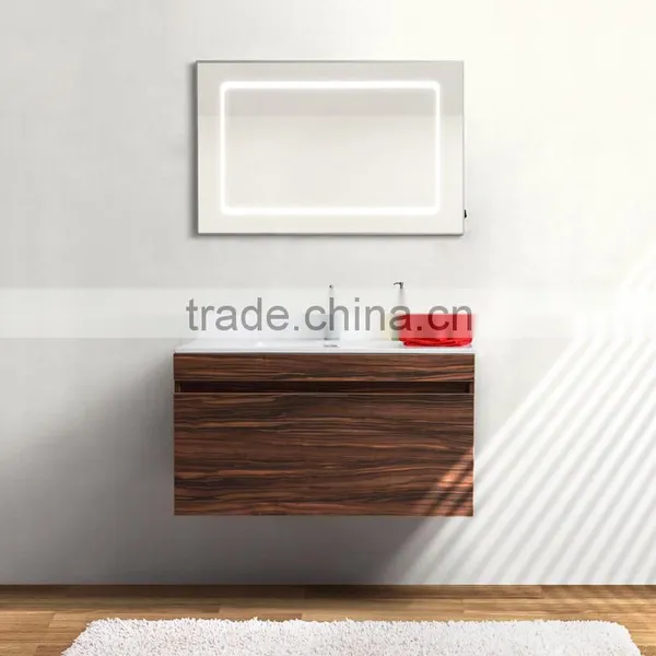 wholesale bathroom sink cabinet , wall hang melamine wood bathroom vanity furniture