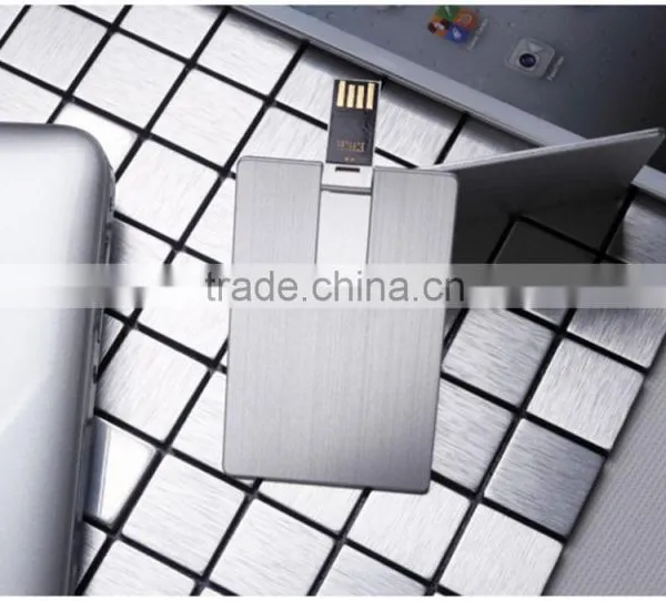 Super Slim Aluminum Material USB Flash Drive, Grade A Chips Credit Card Business USB Memory Stick Custom photo-6
