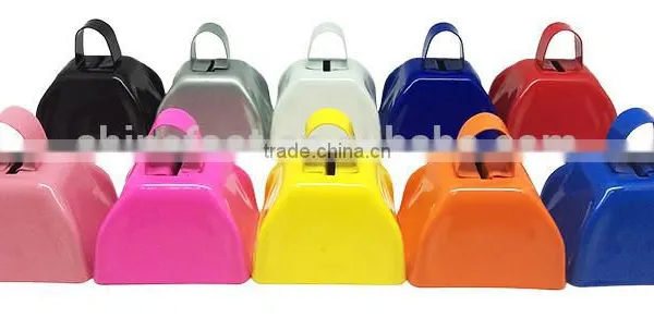3''metal Cow Bell in Many Colors With Logo Printed as Promotional Gifts photo-3