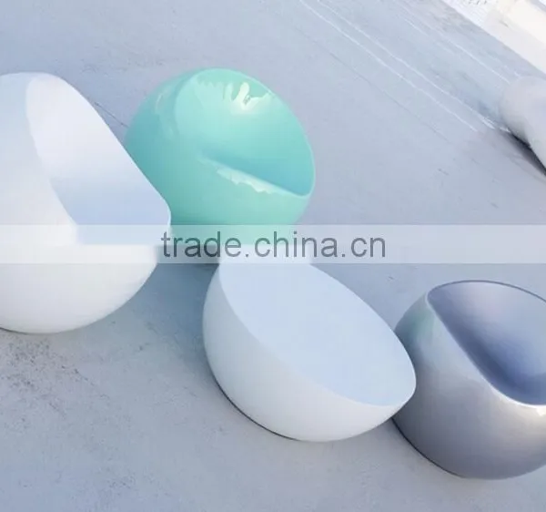 ABS Plastic or Fiberglass Outdoor Garden Finn Stone Ball Chair photo-6