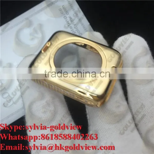 2016 New Arrival for Apple Watch Gold Housing Case Cover, Gold Diamond Case Housing for Apple Watch photo-4
