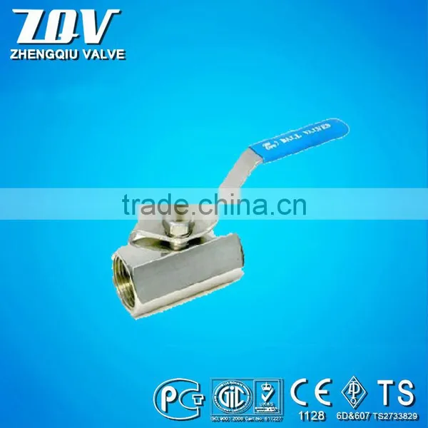 1PC Polished Hexagon Ball Valve 1000WOG