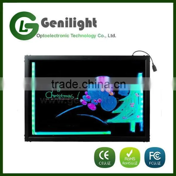 60*40 Advertising Acrylic Led Writing Board With a Fluorescent Pen