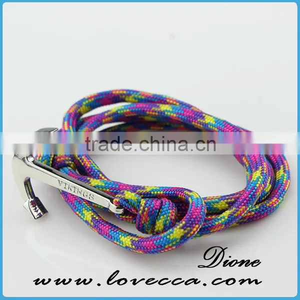High Quality Colorful Leather Anchor Bracelet for Jewelry photo-3