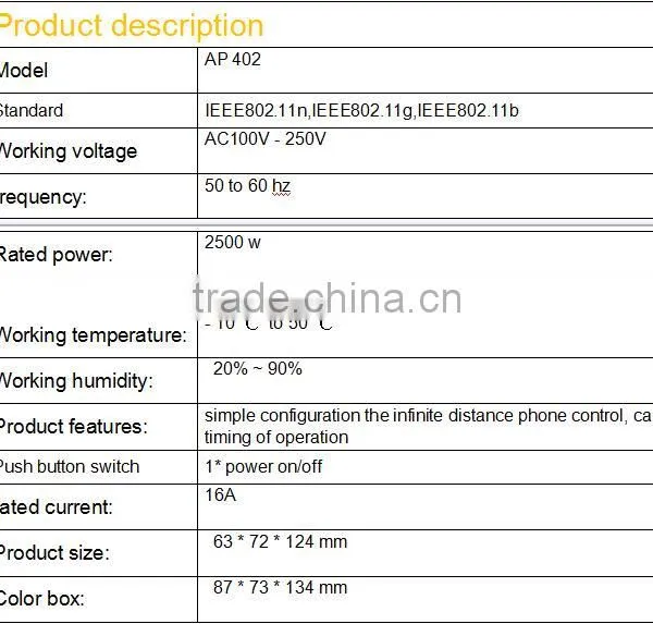 300MBPS IEEE802.11b Standard Glass Cover Mini in Wall Wifi Access Point Wifi AP photo-5